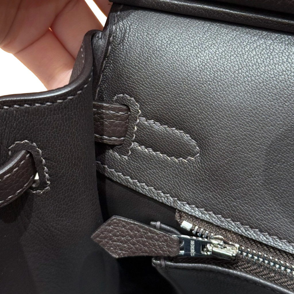 Birkin  Togo – Ebony Brown | Palladium