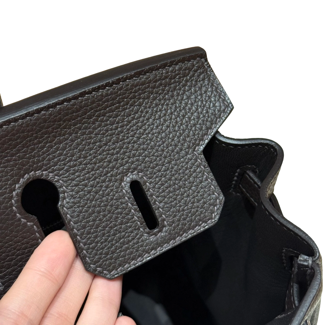 Birkin  Togo – Ebony Brown | Palladium