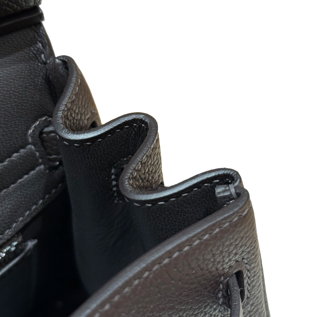 Birkin  Togo – Ebony Brown | Palladium