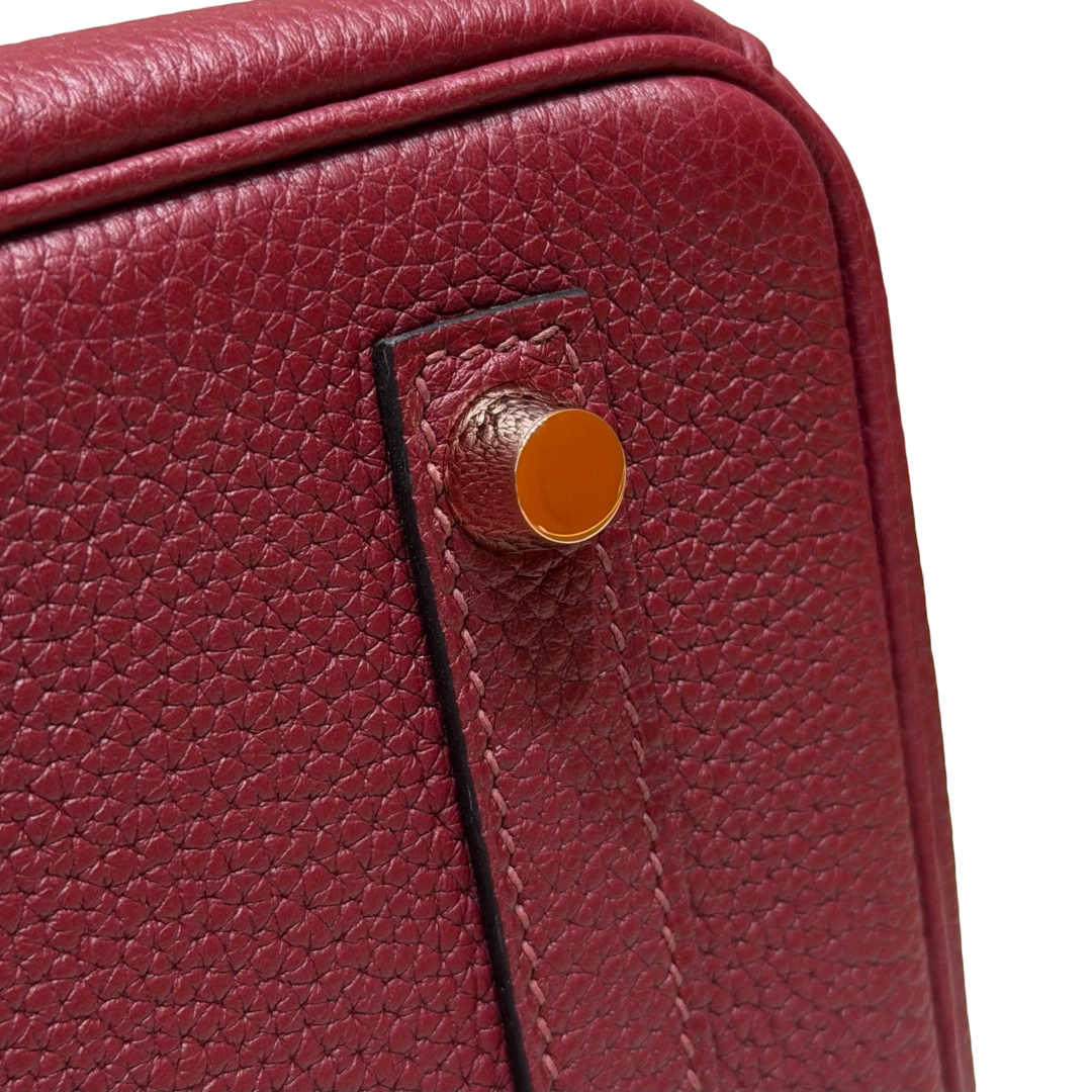Birkin  Togo – Bordeaux Red | Rose Gold-Plated