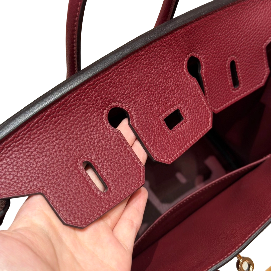 Birkin  Togo – Bordeaux Red | Rose Gold-Plated