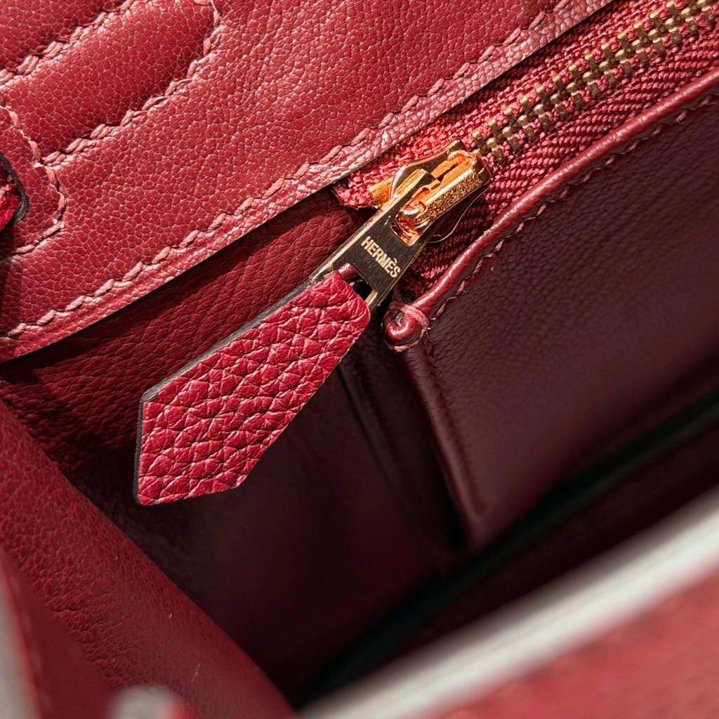 Birkin  Togo – Bordeaux Red | Rose Gold-Plated