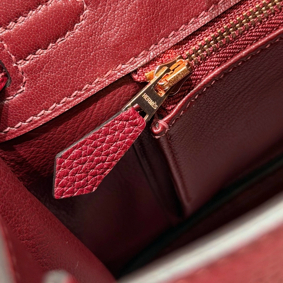 Birkin  Togo – Bordeaux Red | Rose Gold-Plated