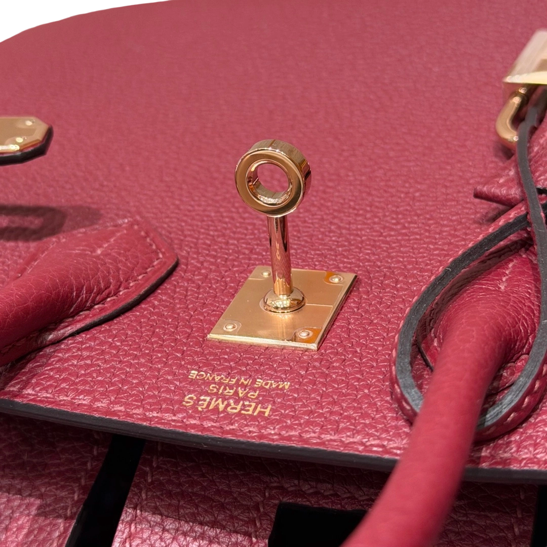 Birkin  Togo – Bordeaux Red | Rose Gold-Plated
