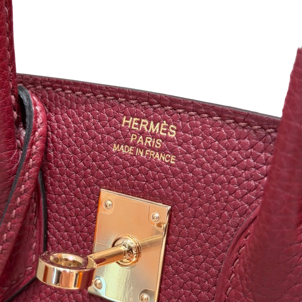 Birkin  Togo – Bordeaux Red | Rose Gold-Plated