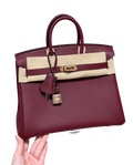 Birkin  Togo – Bordeaux Red | Rose Gold-Plated