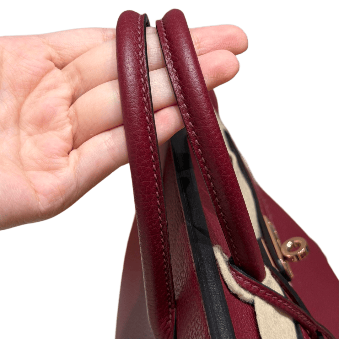 Birkin  Togo – Bordeaux Red | Rose Gold-Plated