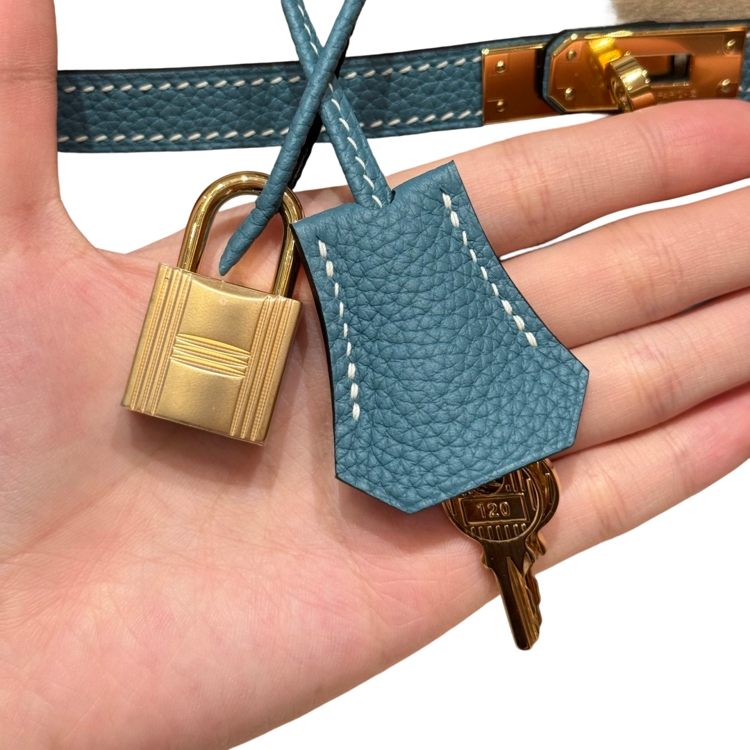 Birkin Togo – Bleu Jean | Gold-Plated