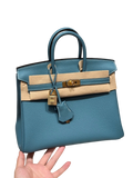 Birkin Togo – Bleu Jean | Gold-Plated
