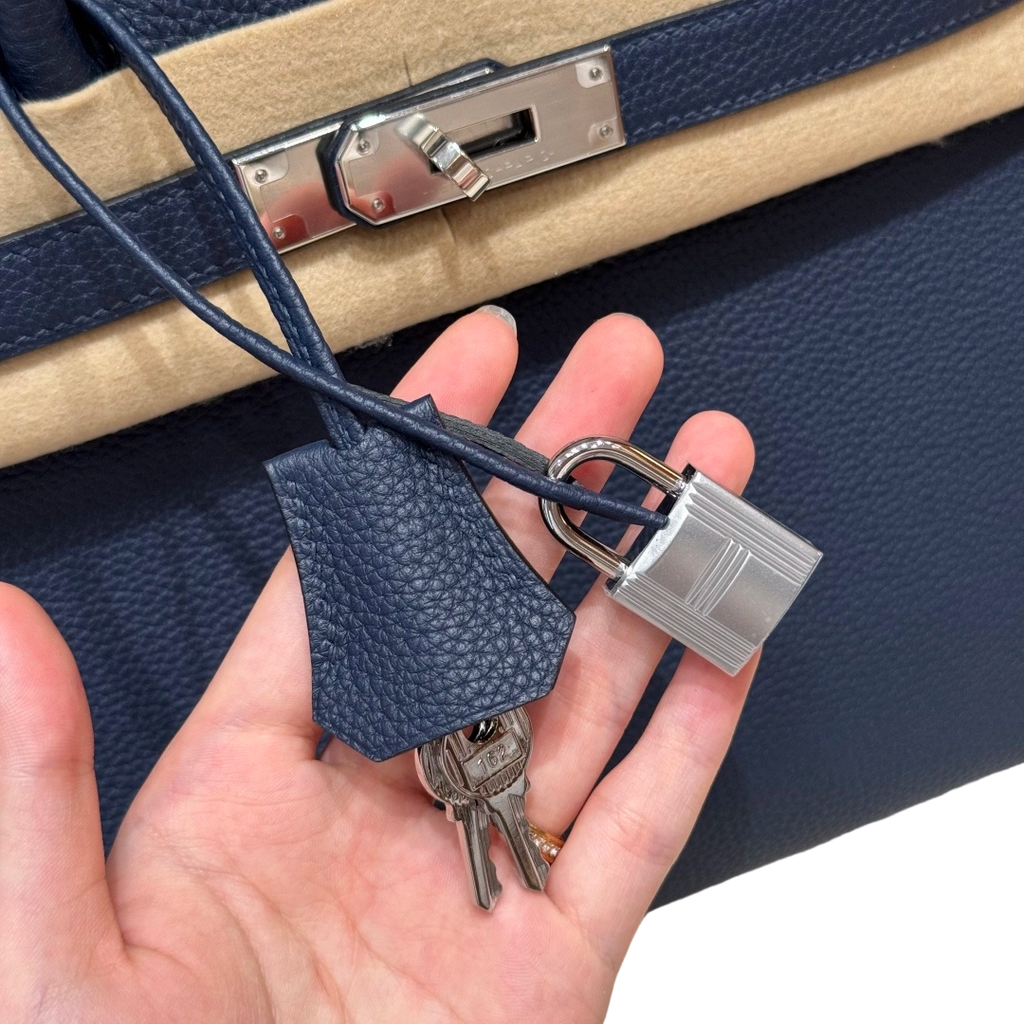 Birkin  Togo – Bleu Nuit | Palladium