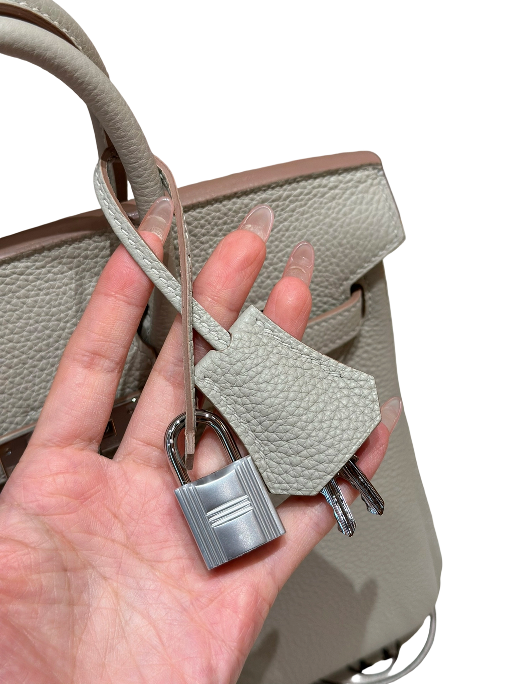 Birkin  Togo – Glacier White | Palladium