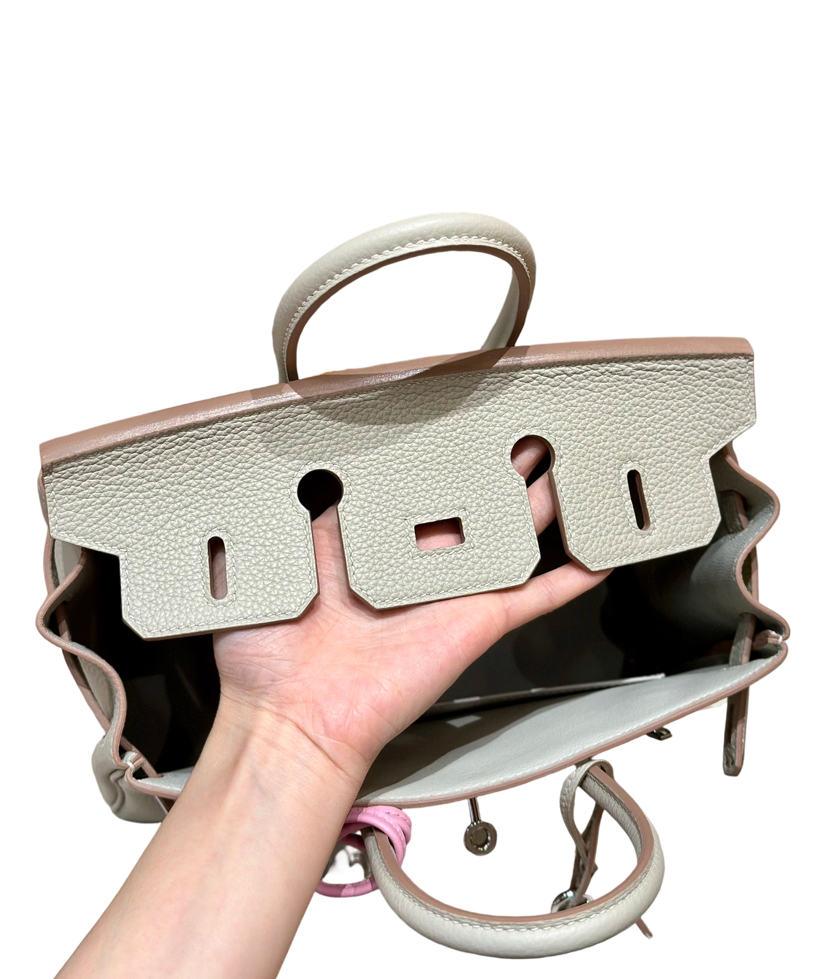 Birkin  Togo – Glacier White | Palladium
