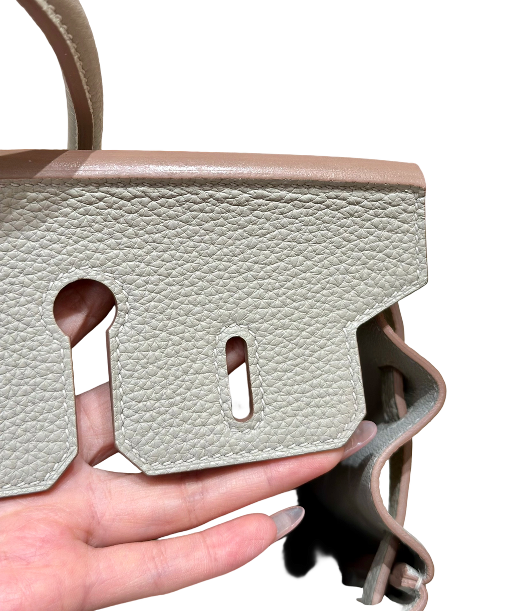 Birkin  Togo – Glacier White | Palladium