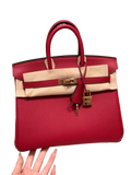 Birkin  Togo – Ruby Red | Rose Gold-Plated