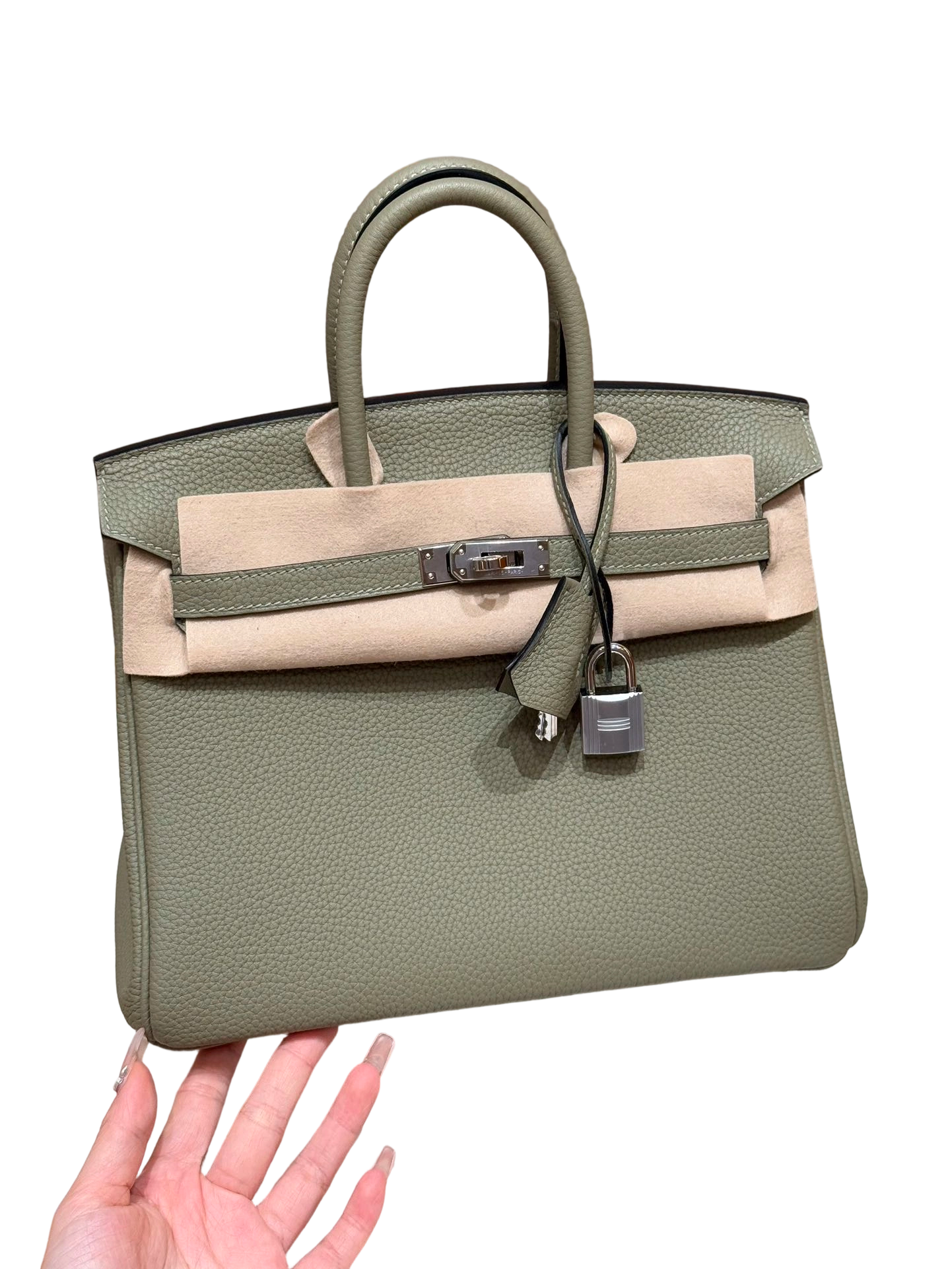 Birkin  Togo – Sage Green | Palladium