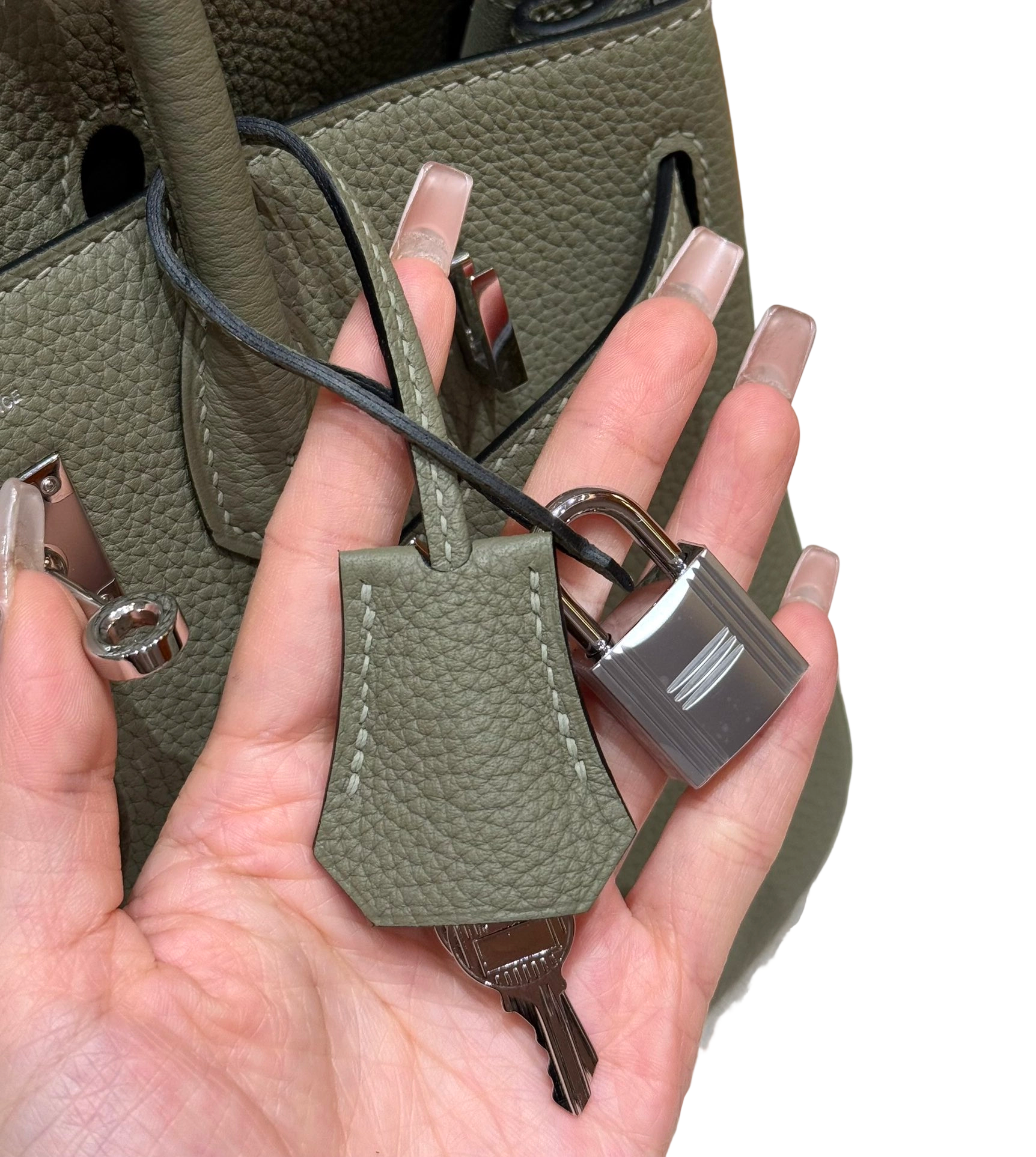 Birkin  Togo – Sage Green | Palladium