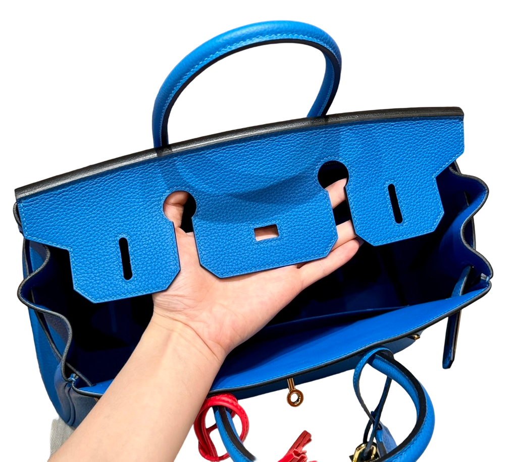Birkin  Togo – Bleu Zanzibar | Gold-Plated
