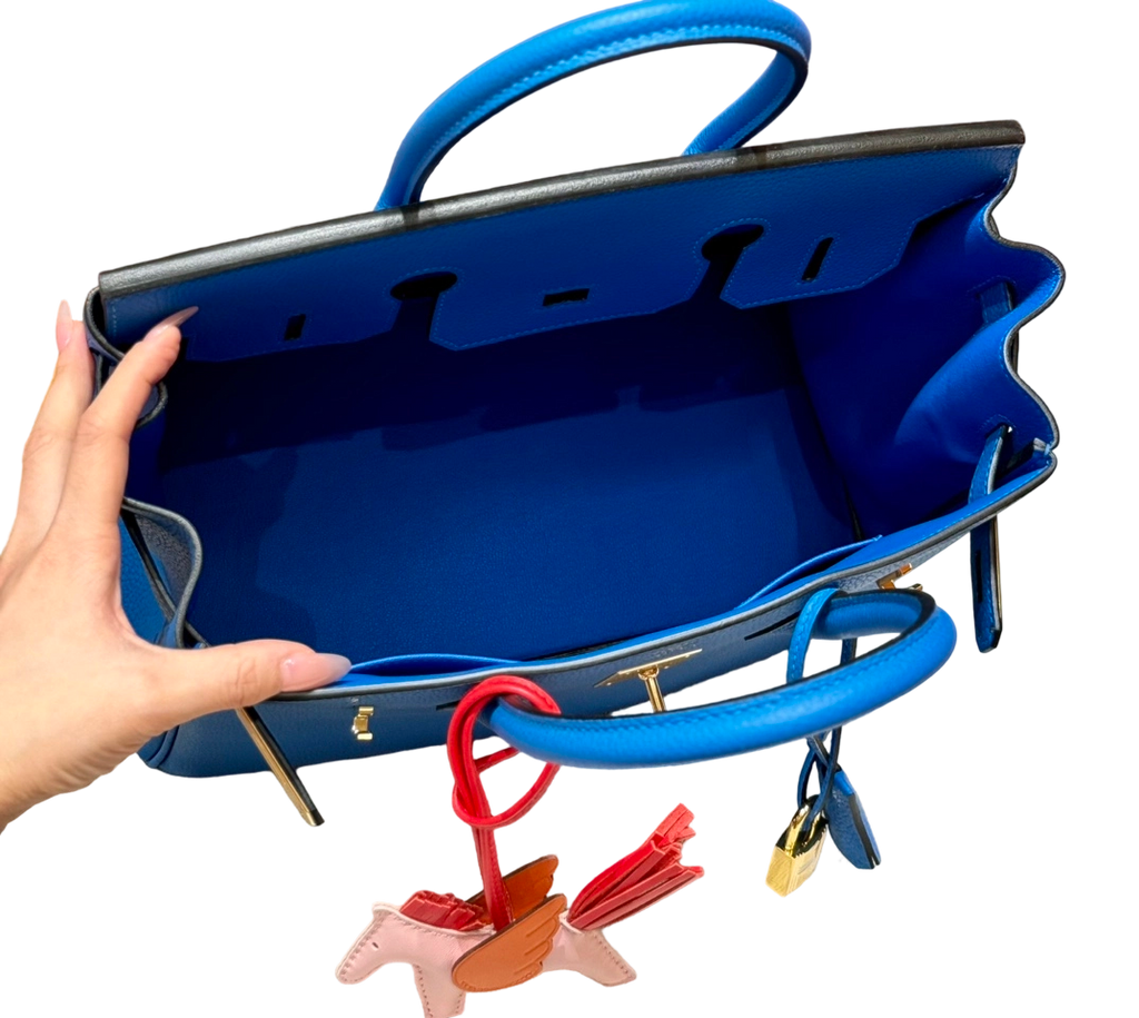 Birkin  Togo – Bleu Zanzibar | Gold-Plated