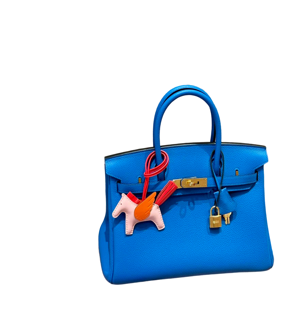 Birkin  Togo – Bleu Zanzibar | Gold-Plated
