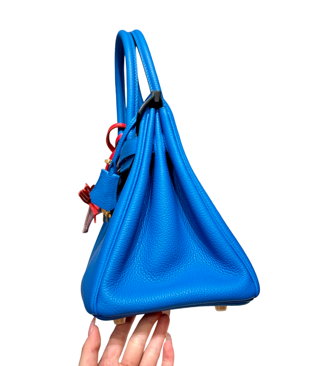 Birkin  Togo – Bleu Zanzibar | Gold-Plated