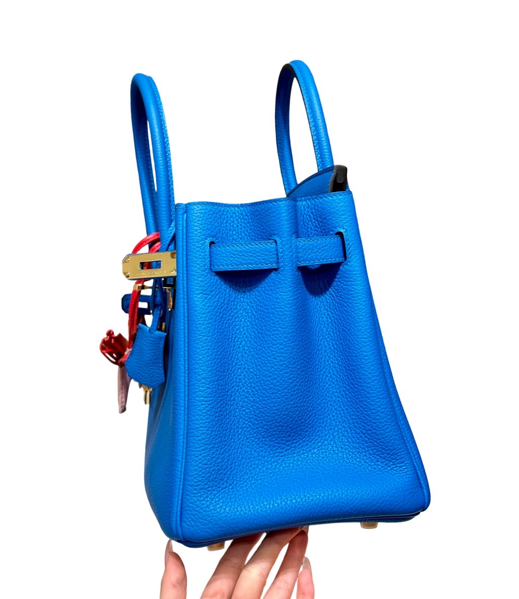 Birkin  Togo – Bleu Zanzibar | Gold-Plated