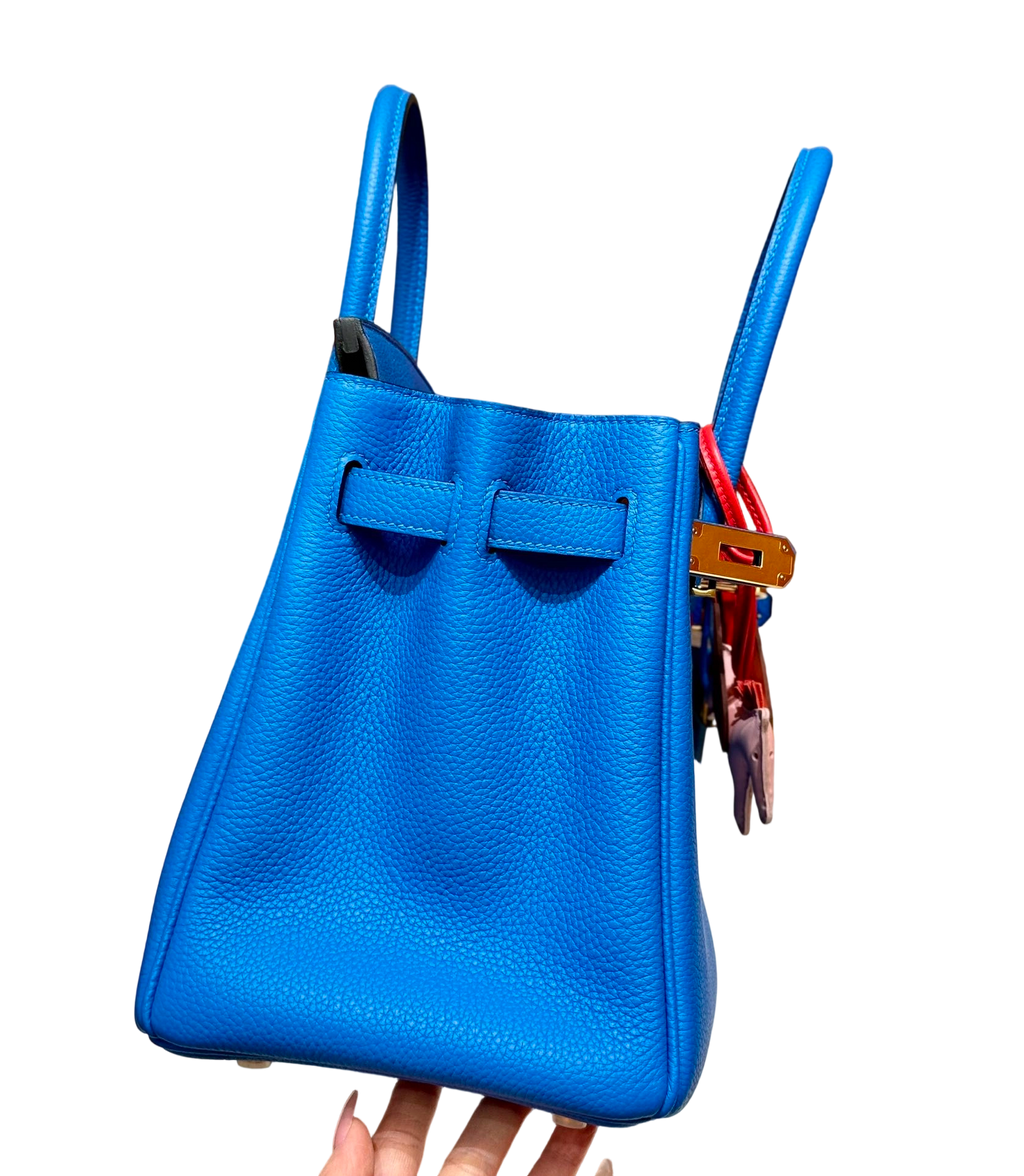 Birkin  Togo – Bleu Zanzibar | Gold-Plated