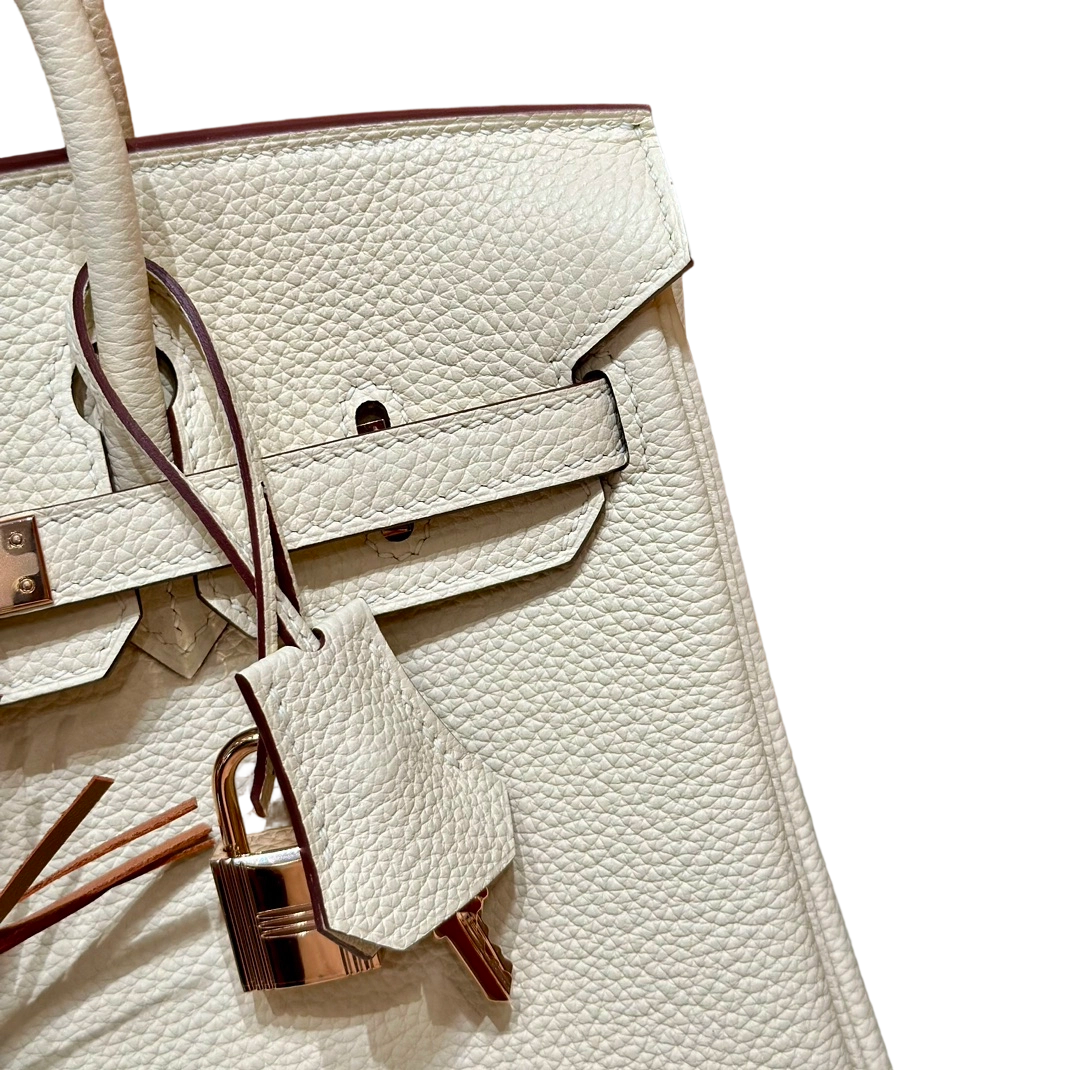 Birkin  Togo – Cream White | Rose Gold-Plated