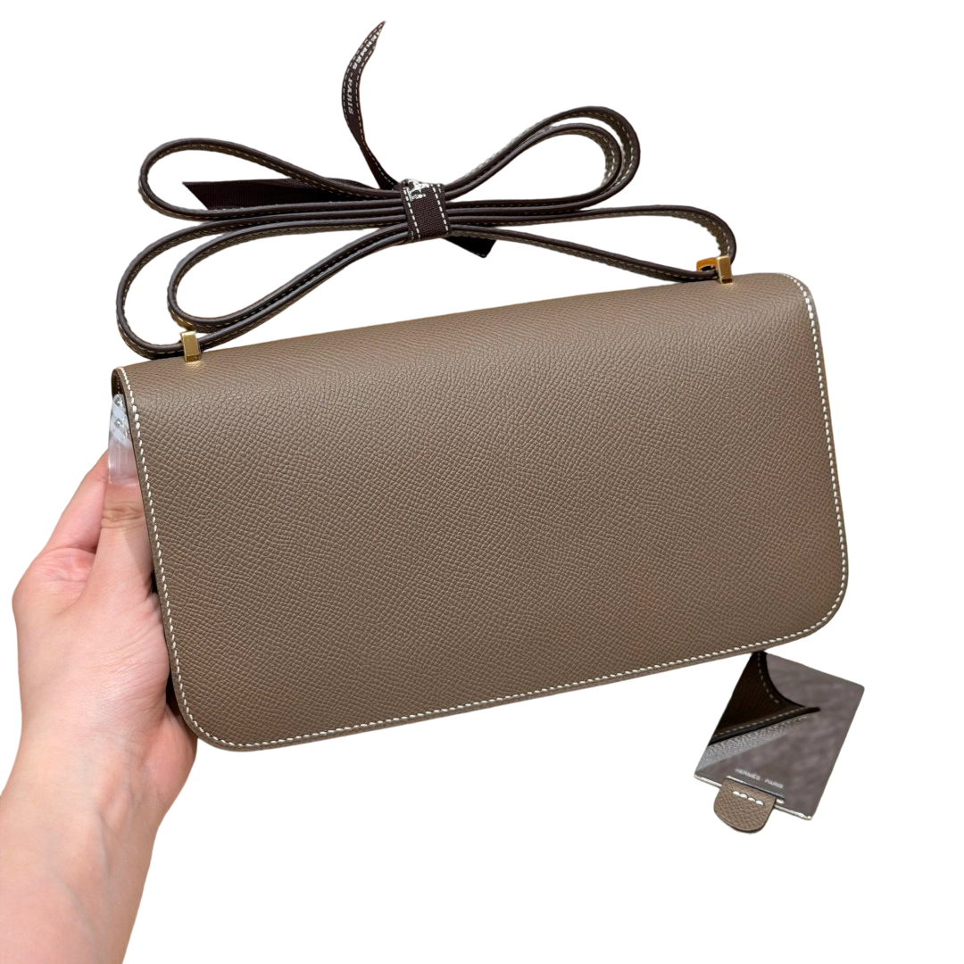 Constance  Epsom – Etoupe | Gold-Plated