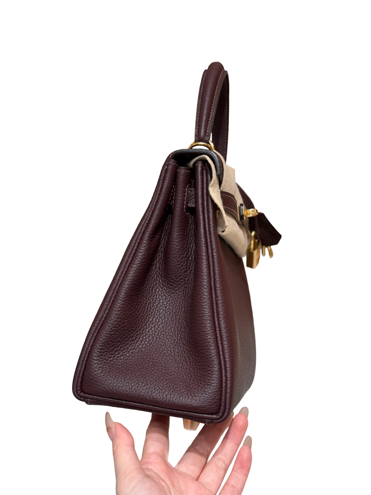 Kelly  Togo – Saddle Red | Gold-Plated