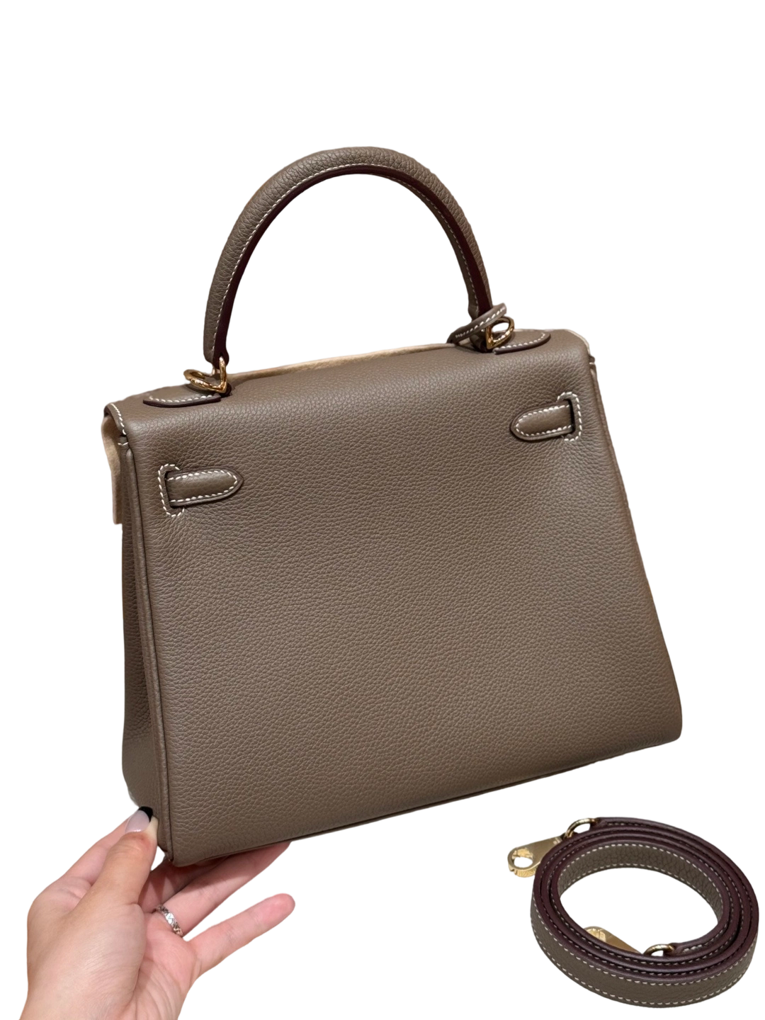 Kelly  Togo – Elephant Grey | Gold-Plated
