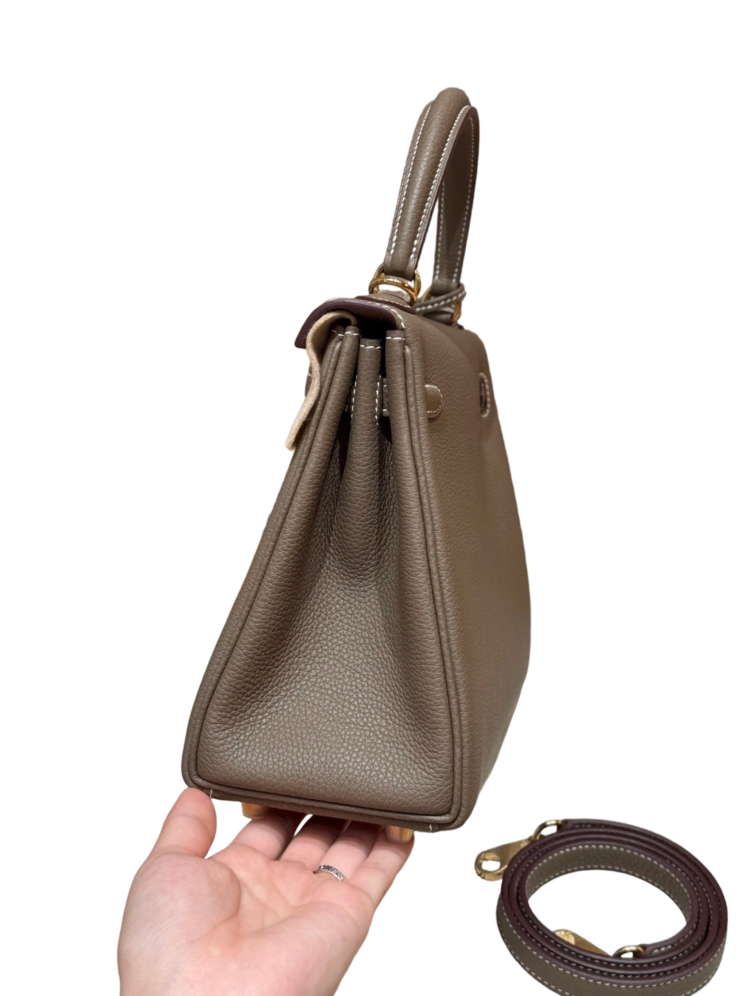 Kelly  Togo – Elephant Grey | Gold-Plated
