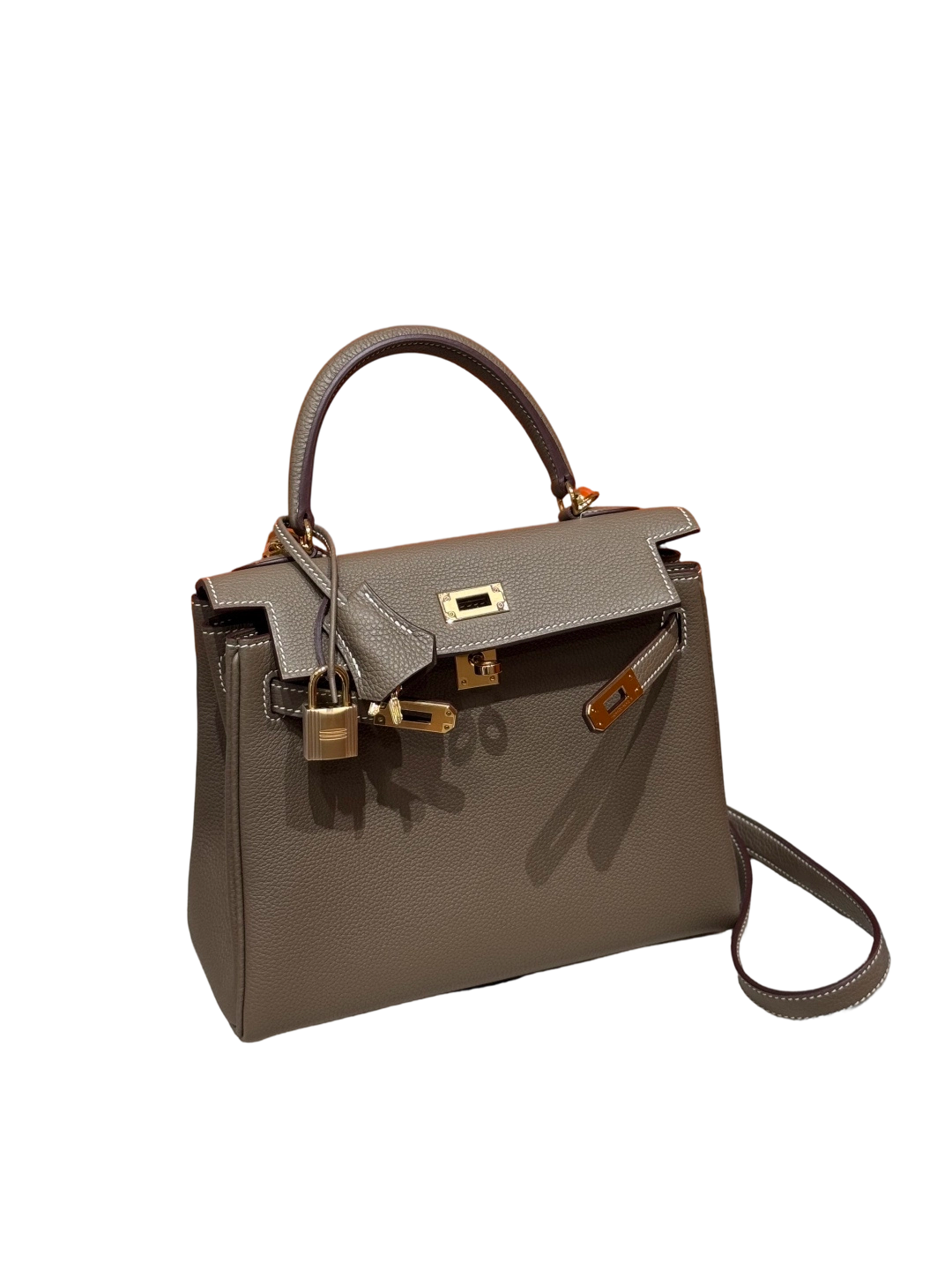 Kelly  Togo – Elephant Grey | Gold-Plated