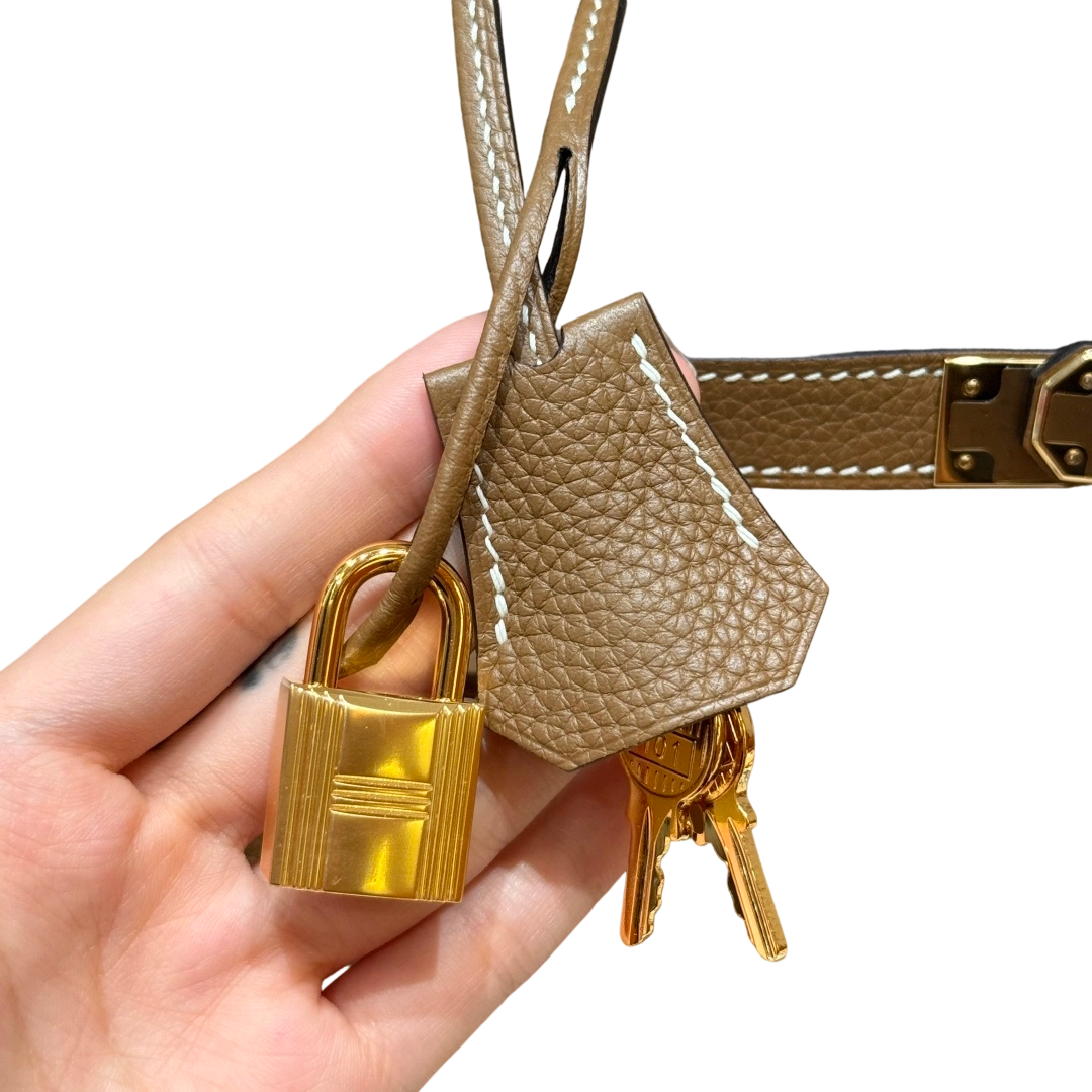 Kelly  Togo – Chestnut Brown | Gold-Plated