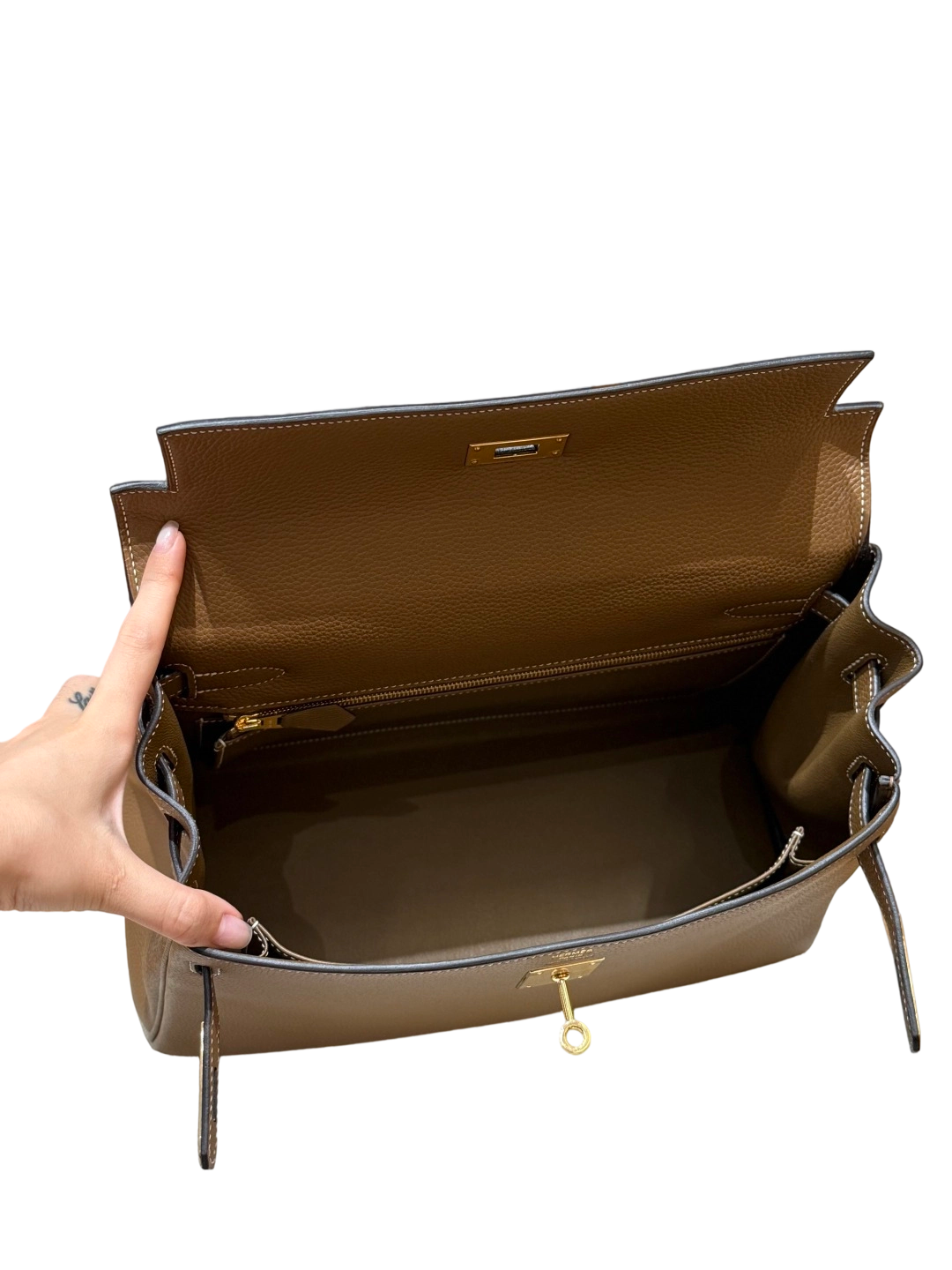 Kelly  Togo – Chestnut Brown | Gold-Plated