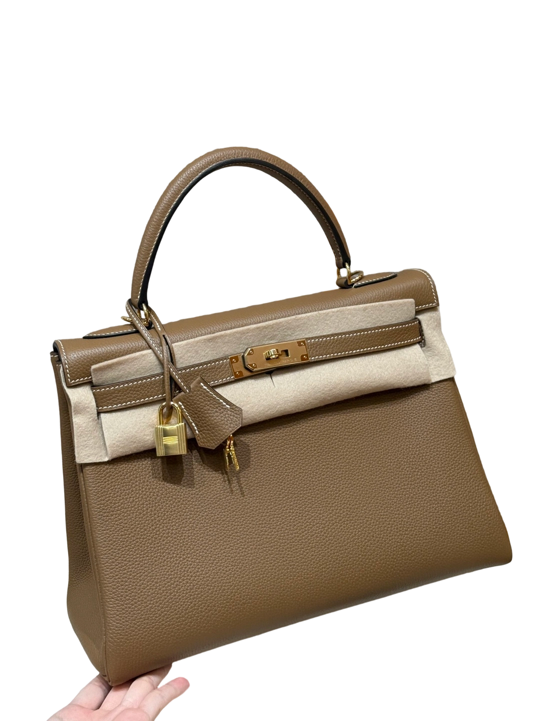 Kelly  Togo – Chestnut Brown | Gold-Plated