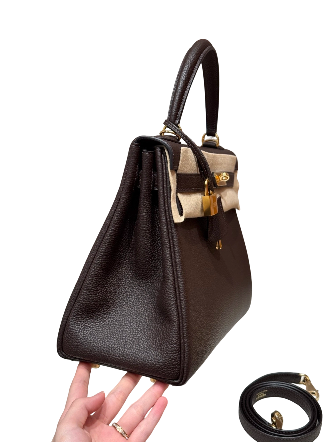 Kelly  Togo – Chocolate Brown | Gold-Plated