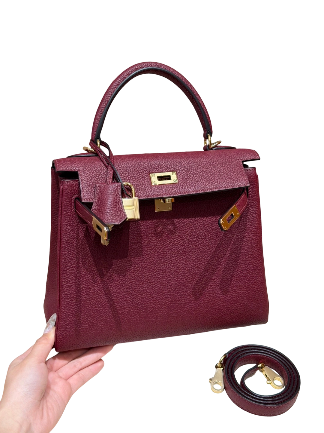Kelly  Togo – Hermès Red | Gold-Plated