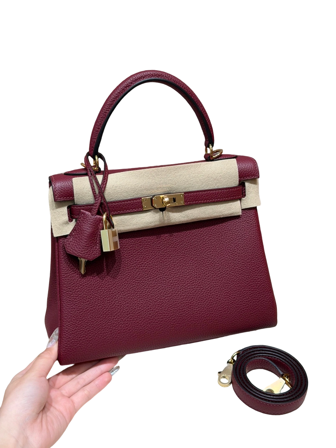 Kelly  Togo – Hermès Red | Gold-Plated