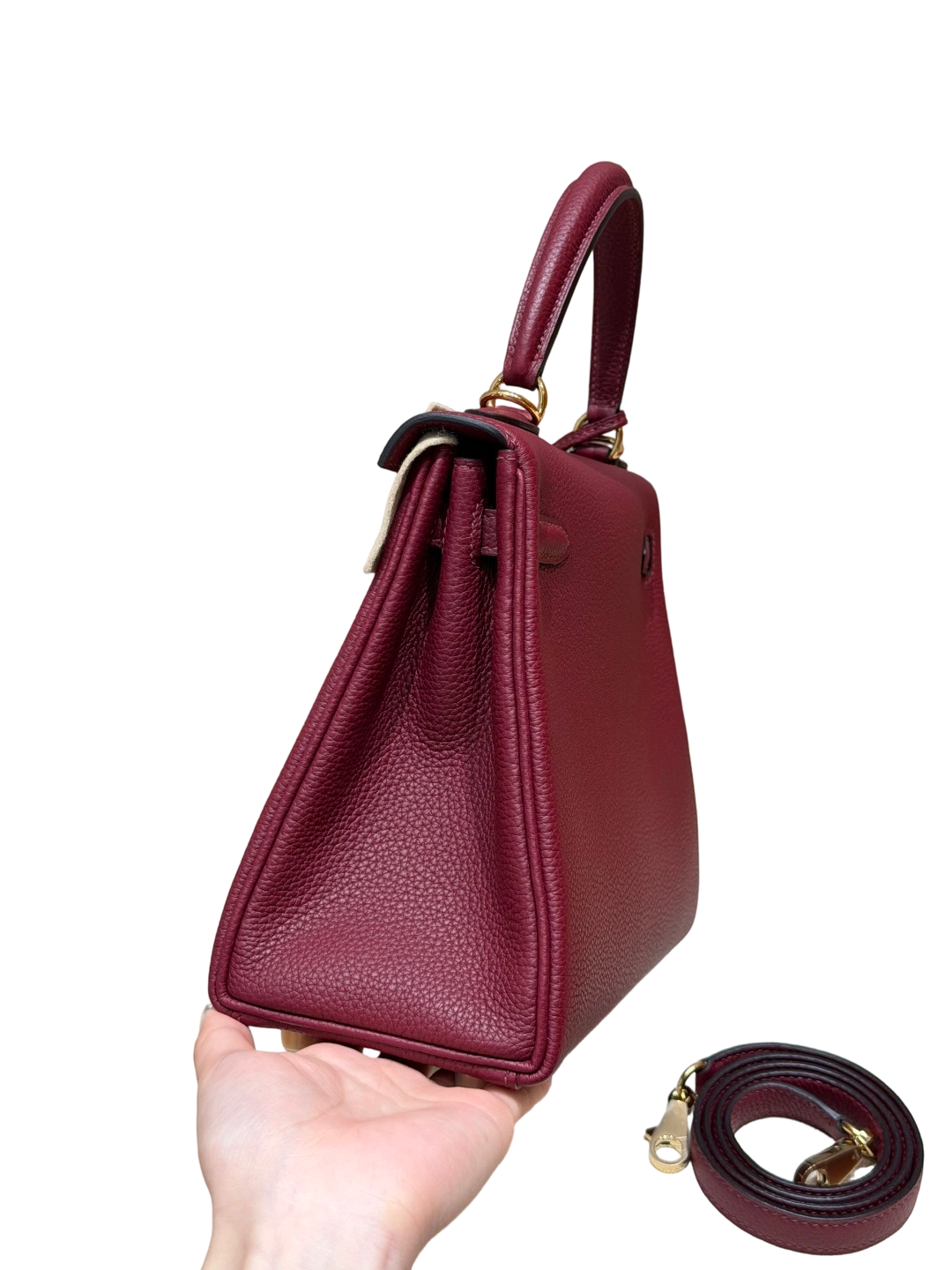 Kelly  Togo – Hermès Red | Gold-Plated