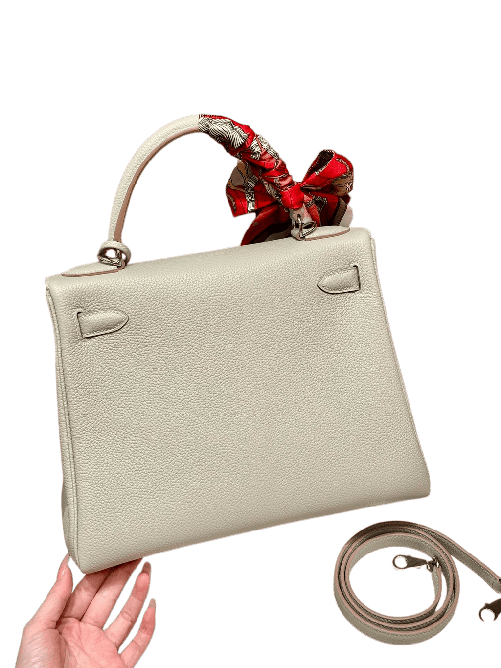 Kelly  Togo – Pearl Grey | Palladium