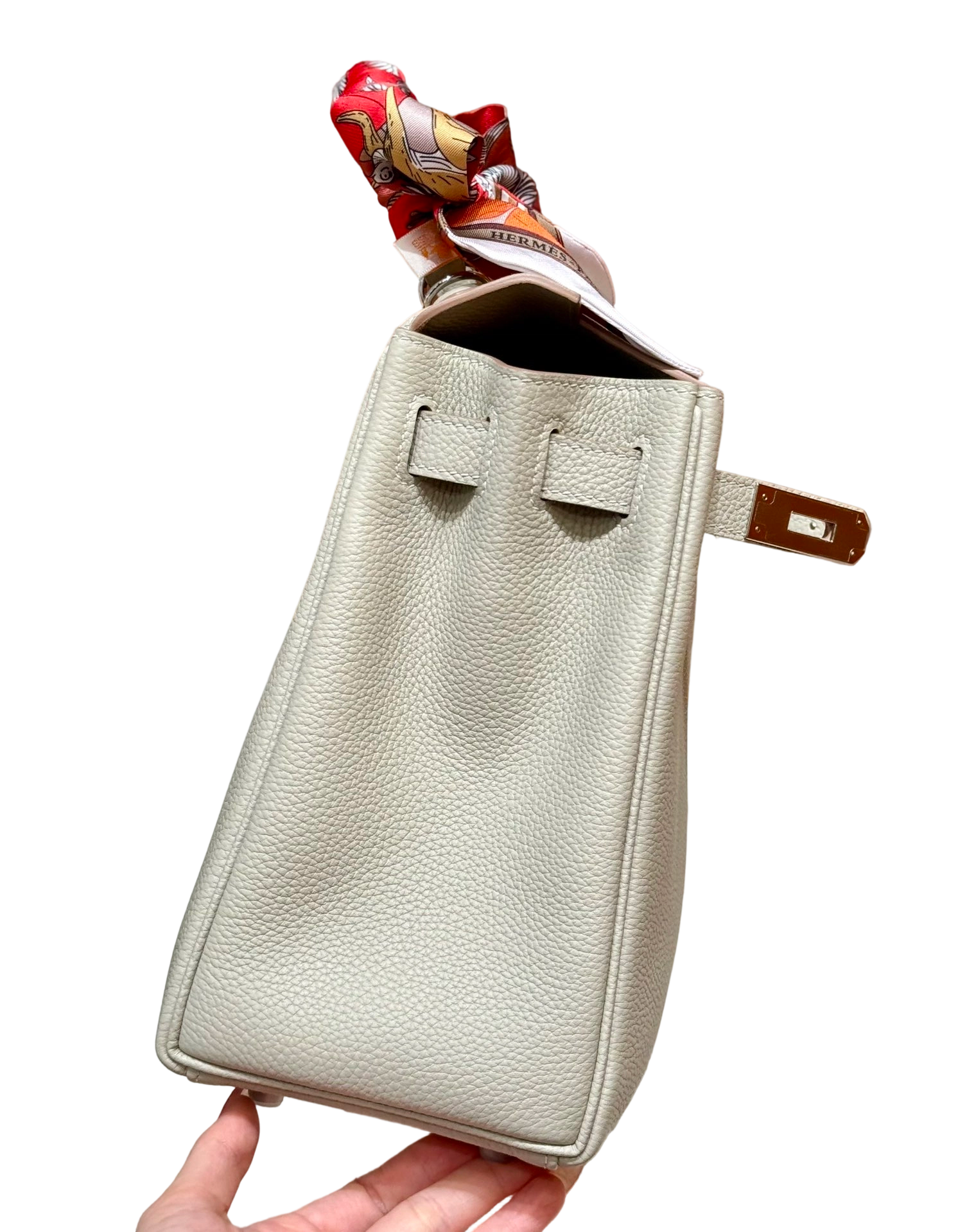 Kelly  Togo – Pearl Grey | Palladium