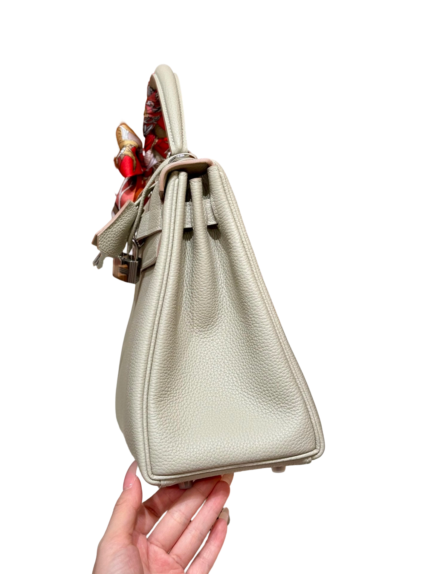 Kelly  Togo – Pearl Grey | Palladium