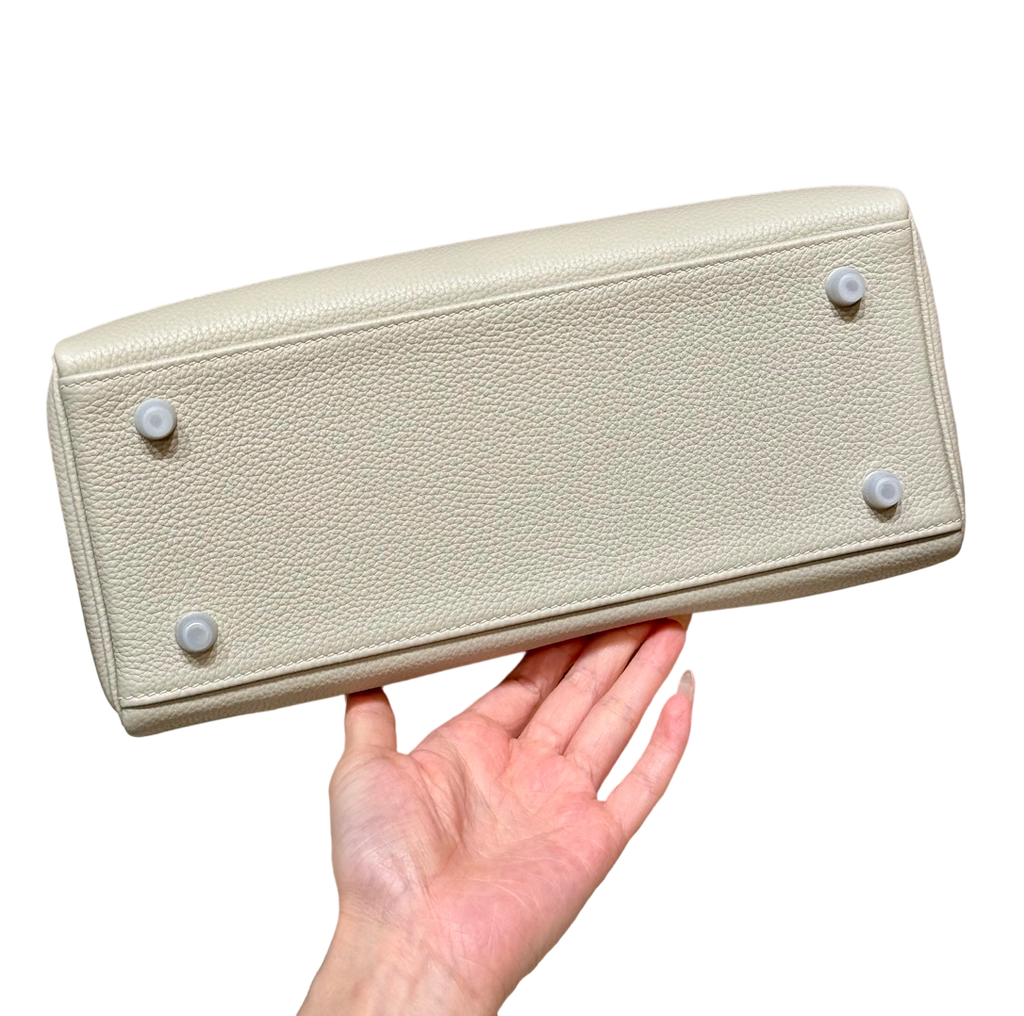 Kelly  Togo – Pearl Grey | Palladium