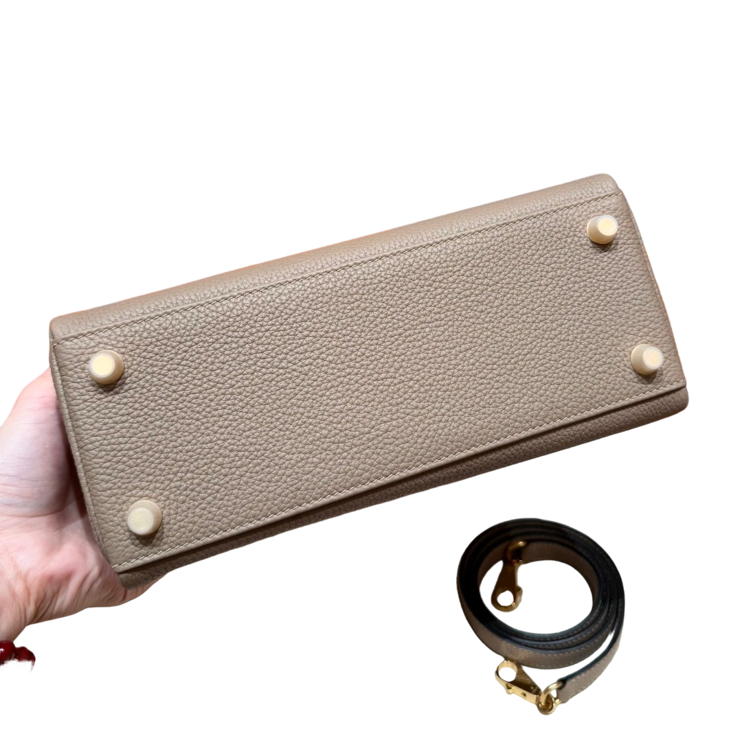 Kelly  Togo – Gris Tourterelle | Gold-Plated