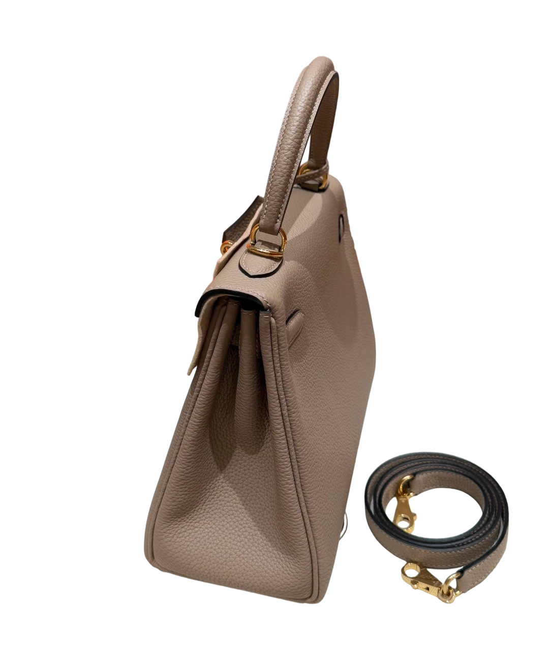 Kelly  Togo – Gris Tourterelle | Gold-Plated