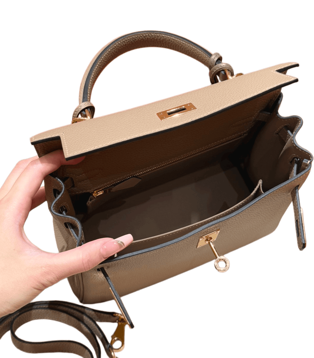 Kelly  Togo – Gris Tourterelle | Gold-Plated