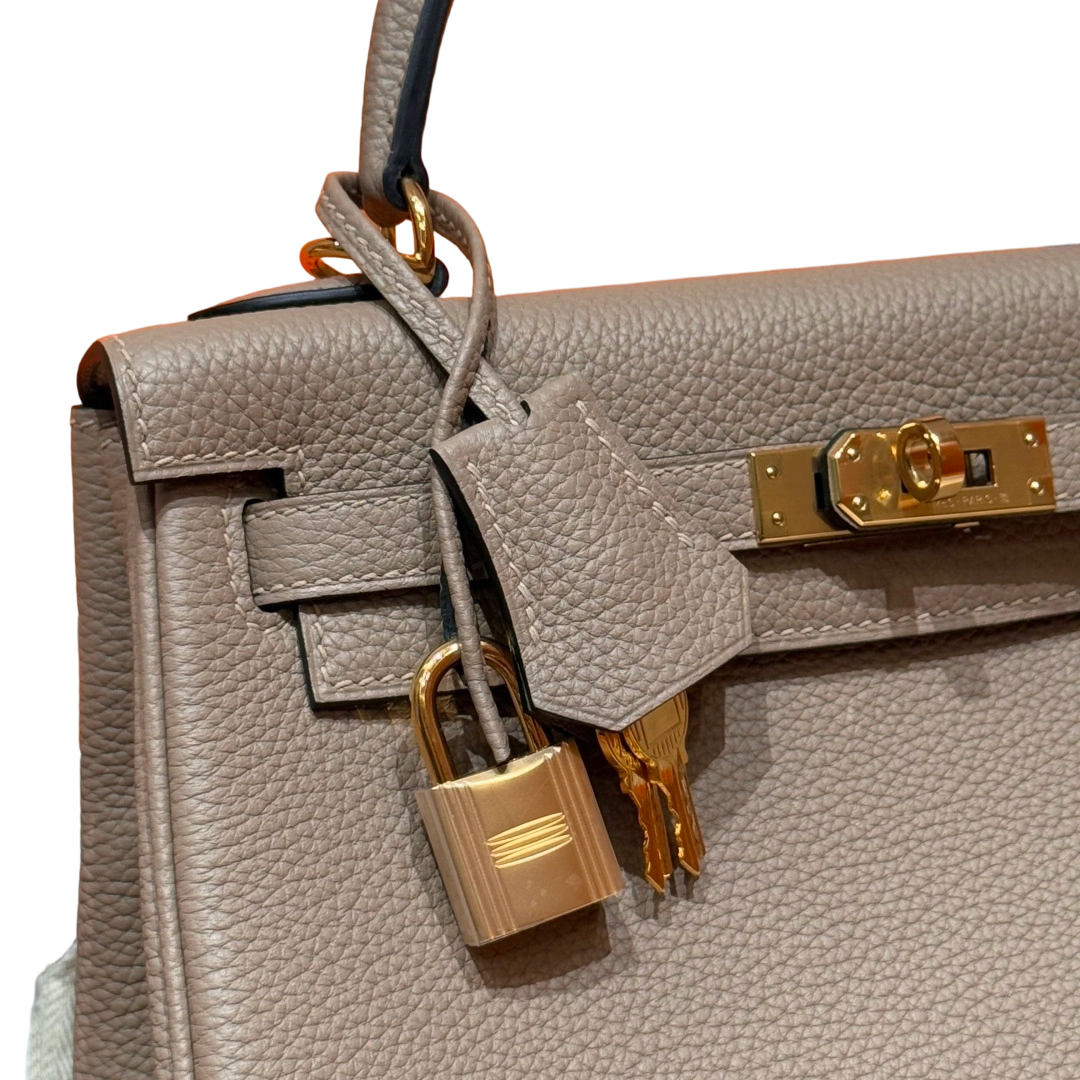 Kelly  Togo – Gris Tourterelle | Gold-Plated