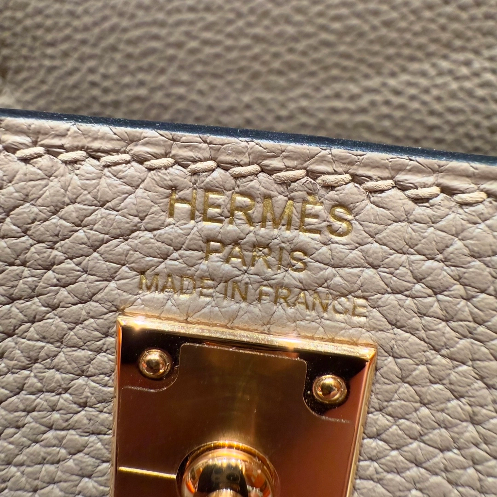 Kelly  Togo – Gris Tourterelle | Gold-Plated