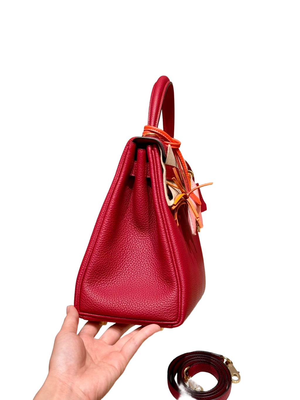 Kelly  Togo – Rouge Grenat | Gold-Plated