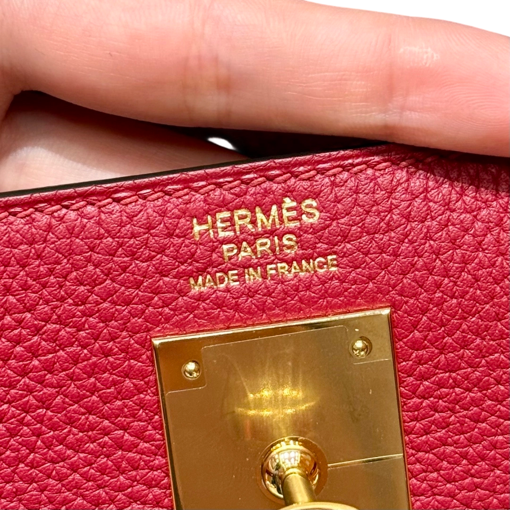 Kelly  Togo – Rouge Grenat | Gold-Plated